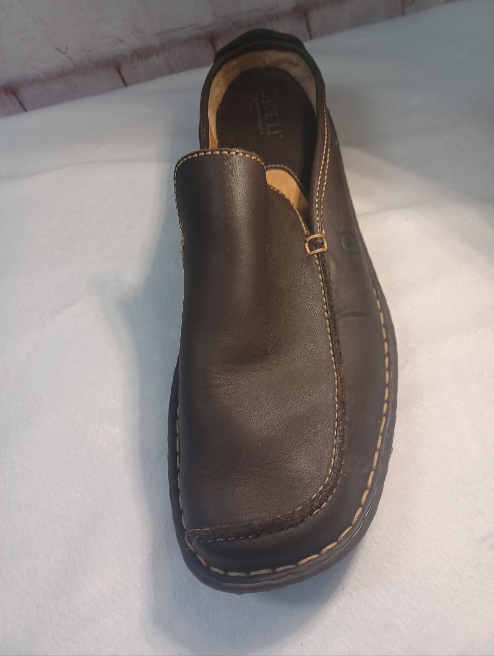 Born Sebra II Leather Loafers in Chestnut Brown  Leather Slip On 8.5 New - Picture 9 of 15